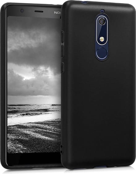 Silicone Geschikt voor: Nokia 5.1 - Hoesje - Zwart