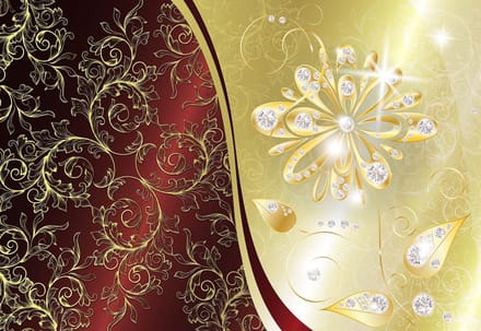 Fotobehang Flowers Abstract | PANORAMIC - 250cm x 104cm | 130g/m2 Vlies