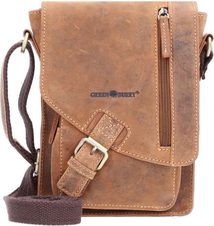 GREENBURRY schoudertas Vintage Crossbody Bag Brown bruine