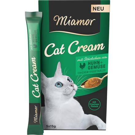 Voordeelpakket: 20x15g Miamor Cat Cream Kip + Groente Kattensnacks