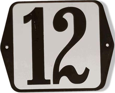 Huisnummer standaard nummer 12