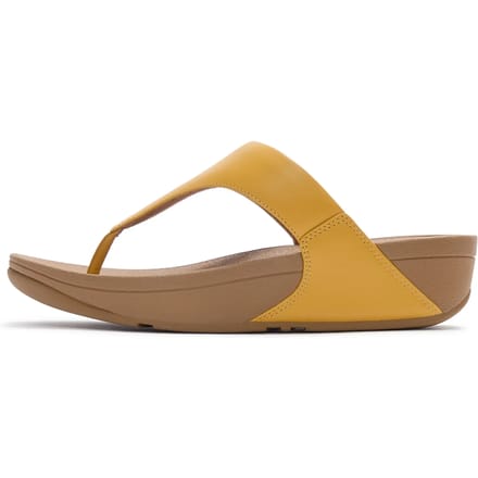 FitFlop Lulu Leather Toepost Dames Slippers - Turmeric