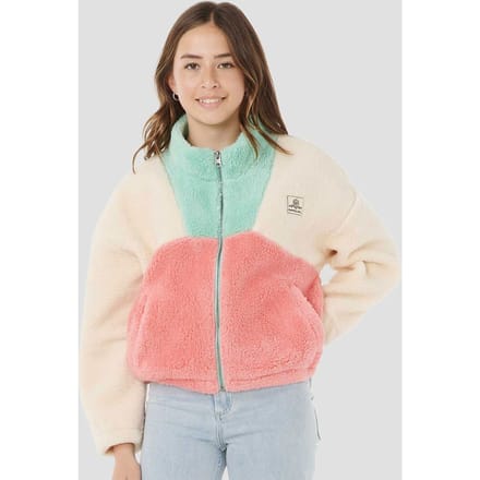 Rip Curl Block Party Polar Kids Zip Hoodie roze