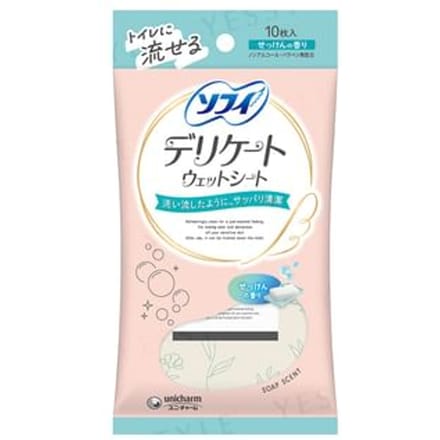 Unicharm - Delicate Wet Wipes Soap Scent 10 pcs