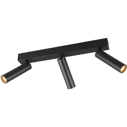 Trio Lighting Ambala LED plafondspot, 3-lamps, zwart, metaal, CCT, dimbaar