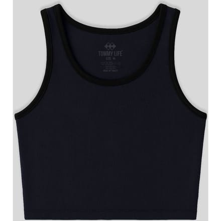 Geribbelde Mouwloze Crop Top