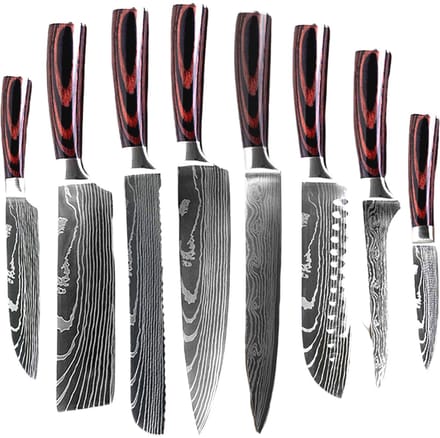 Nolad® Professionele Keukenmessen - 8-delige Messenset - japanse messen - Messensets