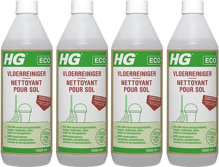 HG eco vloerreiniger + Gratis KD spons - 4 stuks