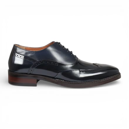 Justin Reess herenbrogues van zwart lakleer - Harry