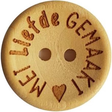 Durable Houten Knopen Met Liefde Gemaakt 20mm 4 stuks