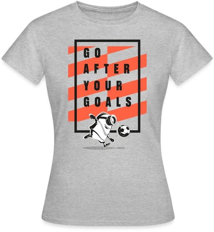 Minions Voetbalontwerp Go After Your Goals T-Shirt Dames