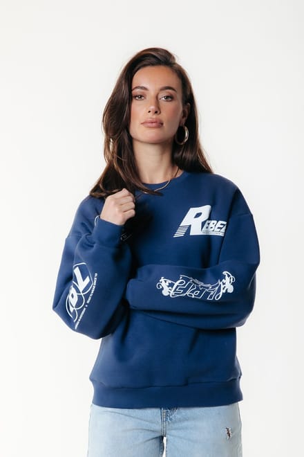 Colourful Rebel Logos Dropped Shoulder Sweat- M
