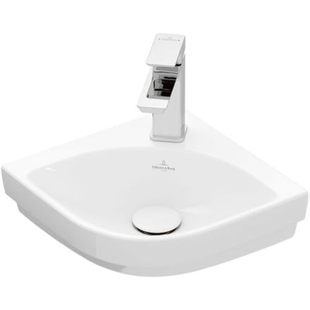 Villeroy & Boch Subway 3.0 corner hand wash basin 32 cm, with 1 tap hole, without overflow 43714601