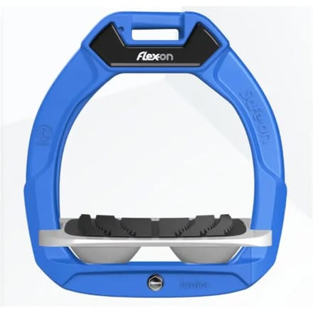 Veiligheidsstijgbeugels Paardrijden Hellend Grip Blauw/Grijs/Grijs Kinderen Flex-On Safe-On