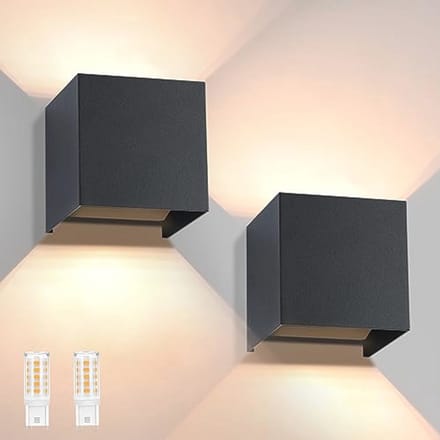 Moderne LED Wandlamp voor Binnen en Buiten, Warm Wit Licht, IP65 Waterdicht