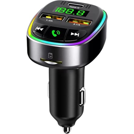 Draadloze Bluetooth handsfree carkit FM-zender MP3-speler Dubbele USB-oplader HM138