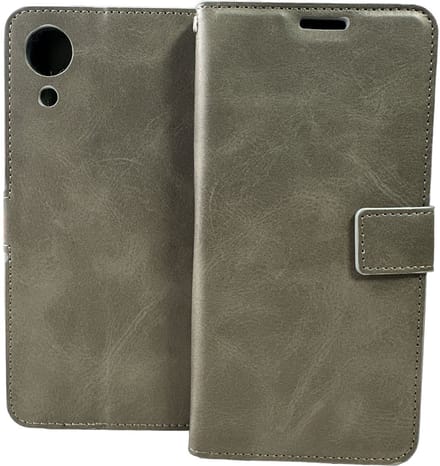 Portemonnee Book Case Hoesje Geschikt voor: Samsung Galaxy A03 Core - grijs