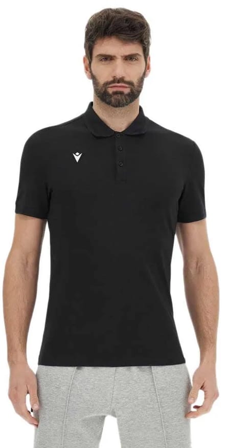 Macron Lindos Korte Mouw Poloshirt Zwart M Man