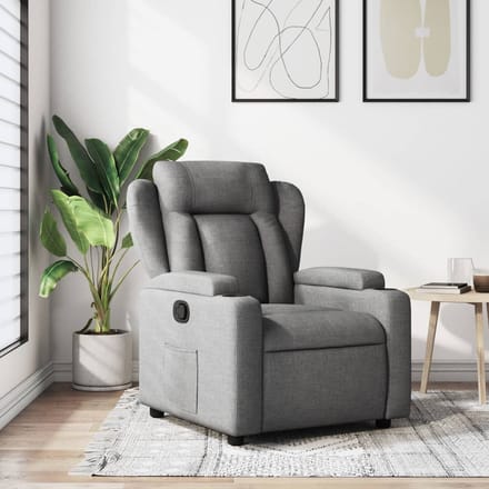 vidaXL - Relaxfauteuil - Donkergrijze - Stof