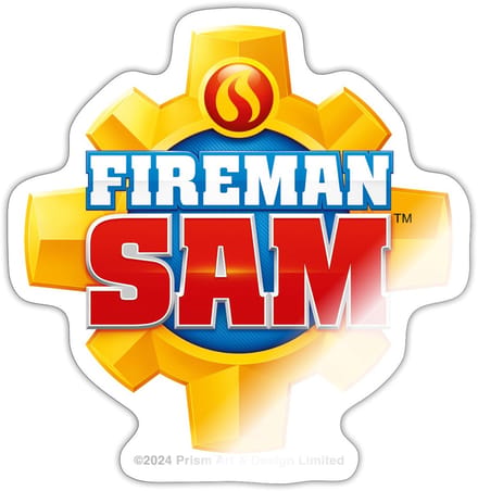 Brandweerman Sam™ Brandweer Logo Sticker maat S (10 x 10 cm)