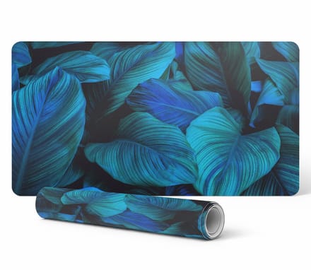 Beschermmat voor bureau, tafel, blad, tropische bladeren, 120x60 cm