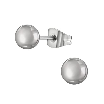 CS Joy - bal ronde oorbellen - Chirurgisch staal - basic rond oorknopjes - 4 mm