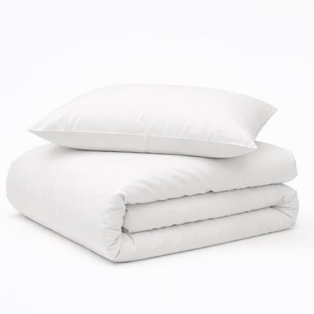 Decoware Peuter Dekbedovertrek Uni 120x150 cm - Wit - Katoen - Voor Peuterbed - Met Kussensloop