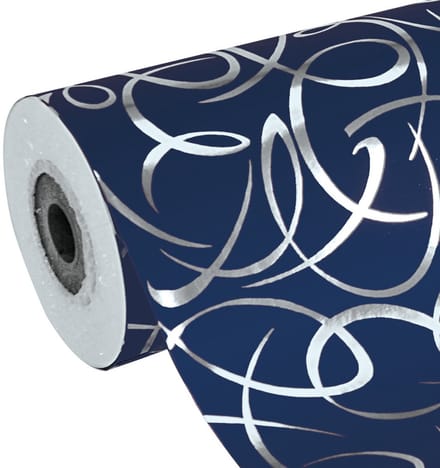 Clairefontaine geschenkpapier 'Arabesque blauw', op rol