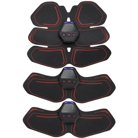 EMS Buikspiertrainer Draagbare Digitale Display Opladen Oefening Fitness Patch brown