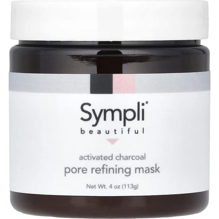 Sympli Beautiful, Masque de beauté au charbon actif affinant les pores, 113 g (113g) black