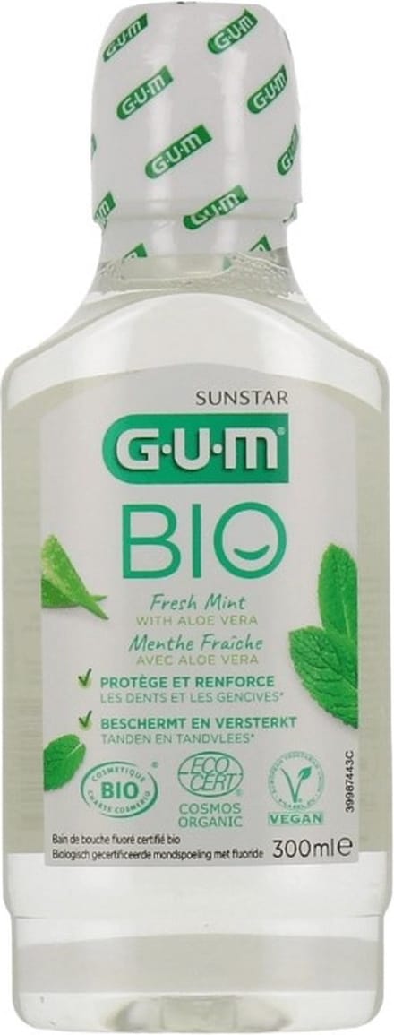 Gum BIO Mondspoeling - 300 ml - Munt/Aloë Vera