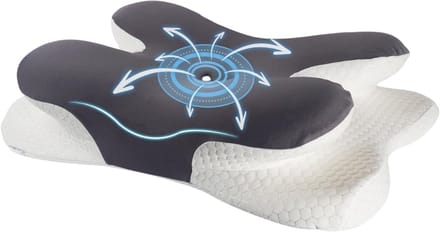 TopChoice® Hoofdkussen Nekklachten - Ergonomisch Kussen - Memoryfoam Kussen - 60x40x10cm - Grijs