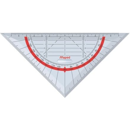 Geodriehoek »Technik« 16 cm met handgreep
