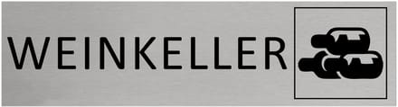 CombiCraft Aluminium Deurbordje "Weinkeller " 165x45mm met tape
