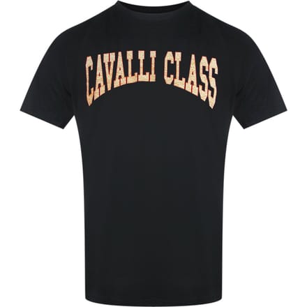 Cavalli Class Varsity Logo Zwart T-shirt