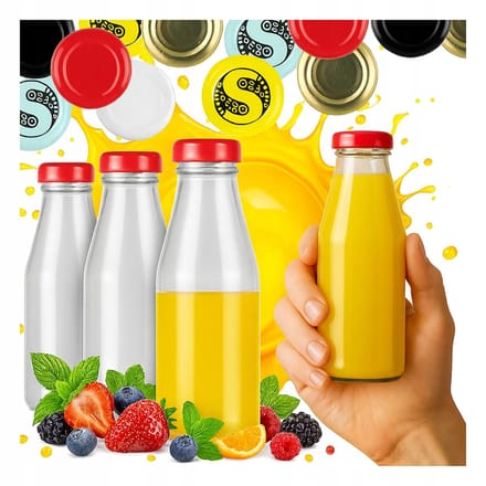 Bimberek JUICE - Glazen Flessen - 200 ml - Transparant - 50 stuks