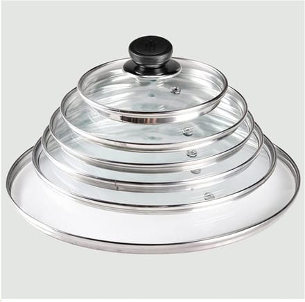 Pannendeksel - Universeel Deksel - Koken en Bakken - Hittebestendig Handvat - 22 cm - Metaal