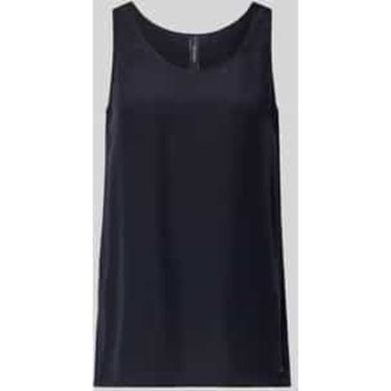 Blouseshirt met ronde hals en labeldetail