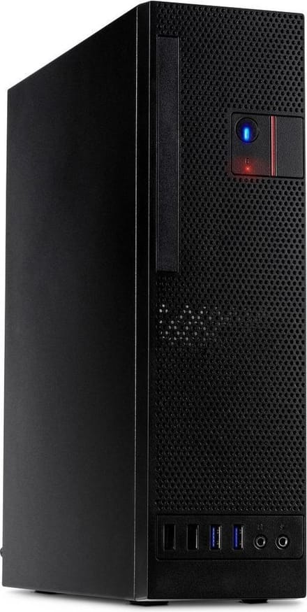 Inter-Tech S-331 - Case - Desktop slimline - Zwart