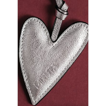 Mikuta The Silver Heart Leather Key Ring Silver Taglia: OS | Outlet | Donna | Grigio