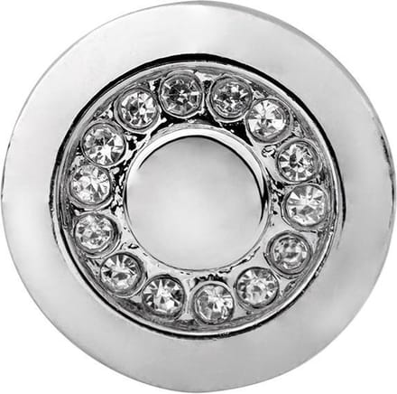 Quiges - Drukknoop Mini 12mm Zirkonia Cirkels - EBCMK147
