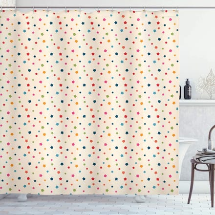 ABAKUHAUS kosmisch douchegordijn – Stellar Sterren – 175x200 cm – Polyester, waterafstotend, multicolor