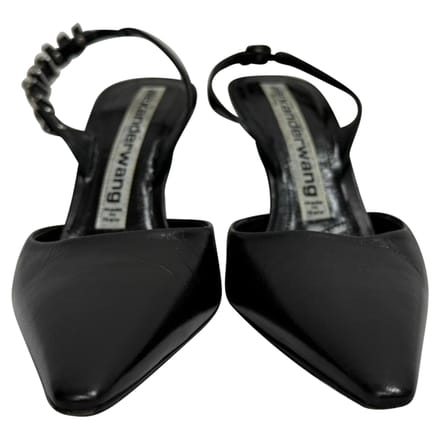 Alexander Wang Grace versierde slingback pumps in zwart leer