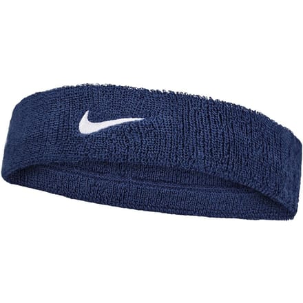 Nike Klassieke Swoosh Hoofdband (Marine / Wit)