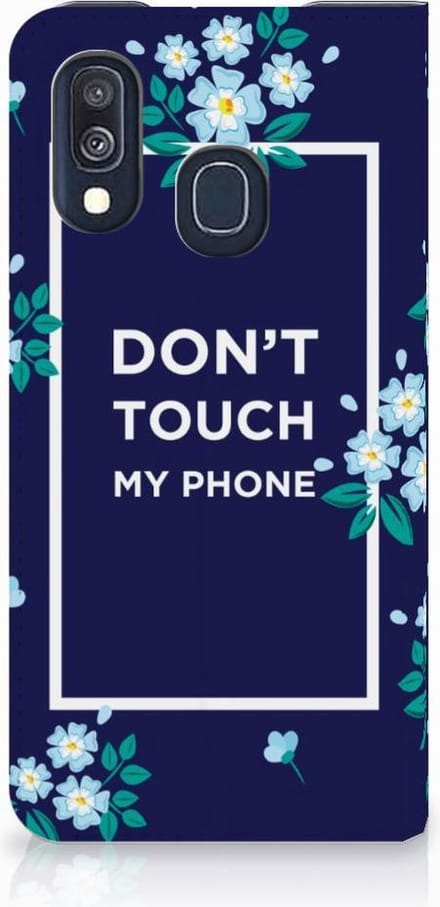 Samsung Galaxy A40 Design Case Flowers Blue DTMP