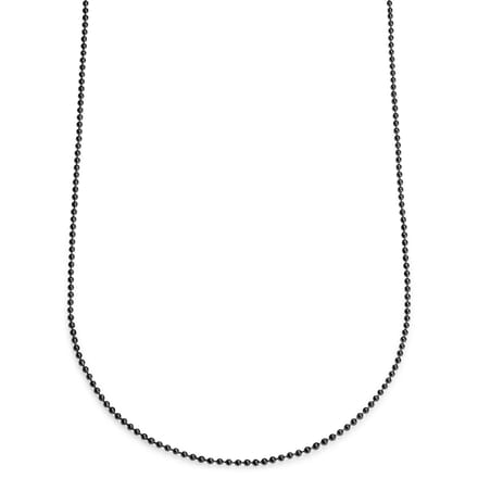 Essentials | 2,5 mm Gunmetal Zwarte Ketting met Bolletjes Schakels