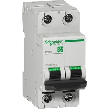 Schneider Electric Multi 9 C60N 2P 4A C-Curve MCB 10kA - M9F11204
