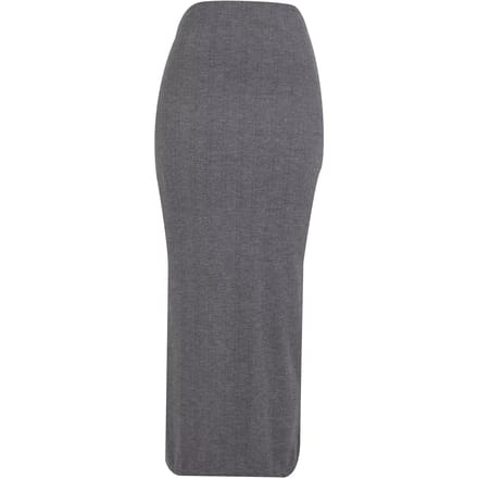 Urban Classics - Rib High Slit Lange rok - XL - Grijs