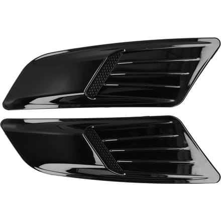 2 stuks Voorste Motorkap Luchtinlaat Cover Trim Glanzend Zwart Universele Pasvorm voor Ford Mustang 20152017 black
