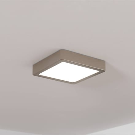 EGLO LED opbouwpaneel Fueva 5 IP20 830 nikkel 16x16cm
